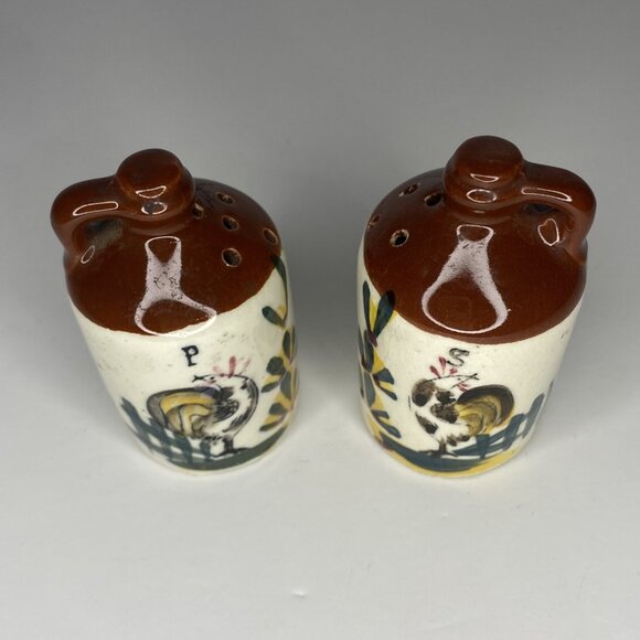 Vintage Orion rooster Crock Jug/Booze Jug Salt & Pepper Shakers - Picture 7 of 8